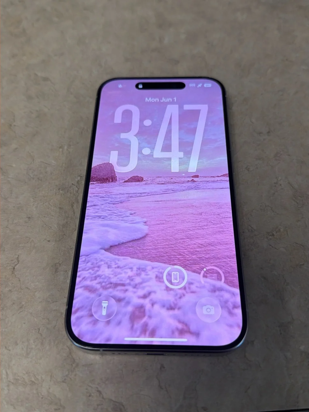 Apple iPhone 15 pro in White with Silver Frame with triple 256 GB